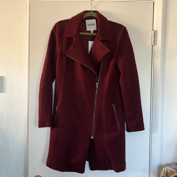 BB Dakota Long Zip Pea Coat - Picture 6 of 8